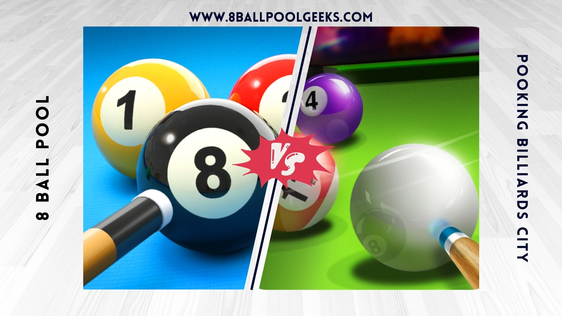 8 Ball Pool vs Pooking Billiards City